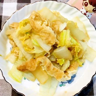 簡単！とバレない(￣∇￣)白菜と油揚げの煮物